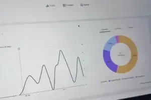 Laptop met marketingdata om conversie met video te verhogen